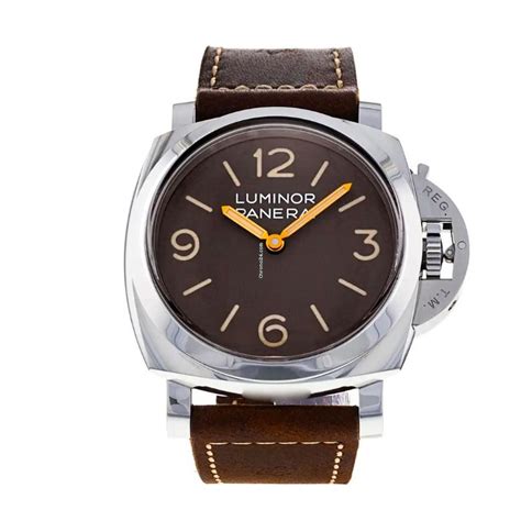 Panerai Luminor 1950 3 Days 47 Pam 663 Mm 00663 Brown Dial .